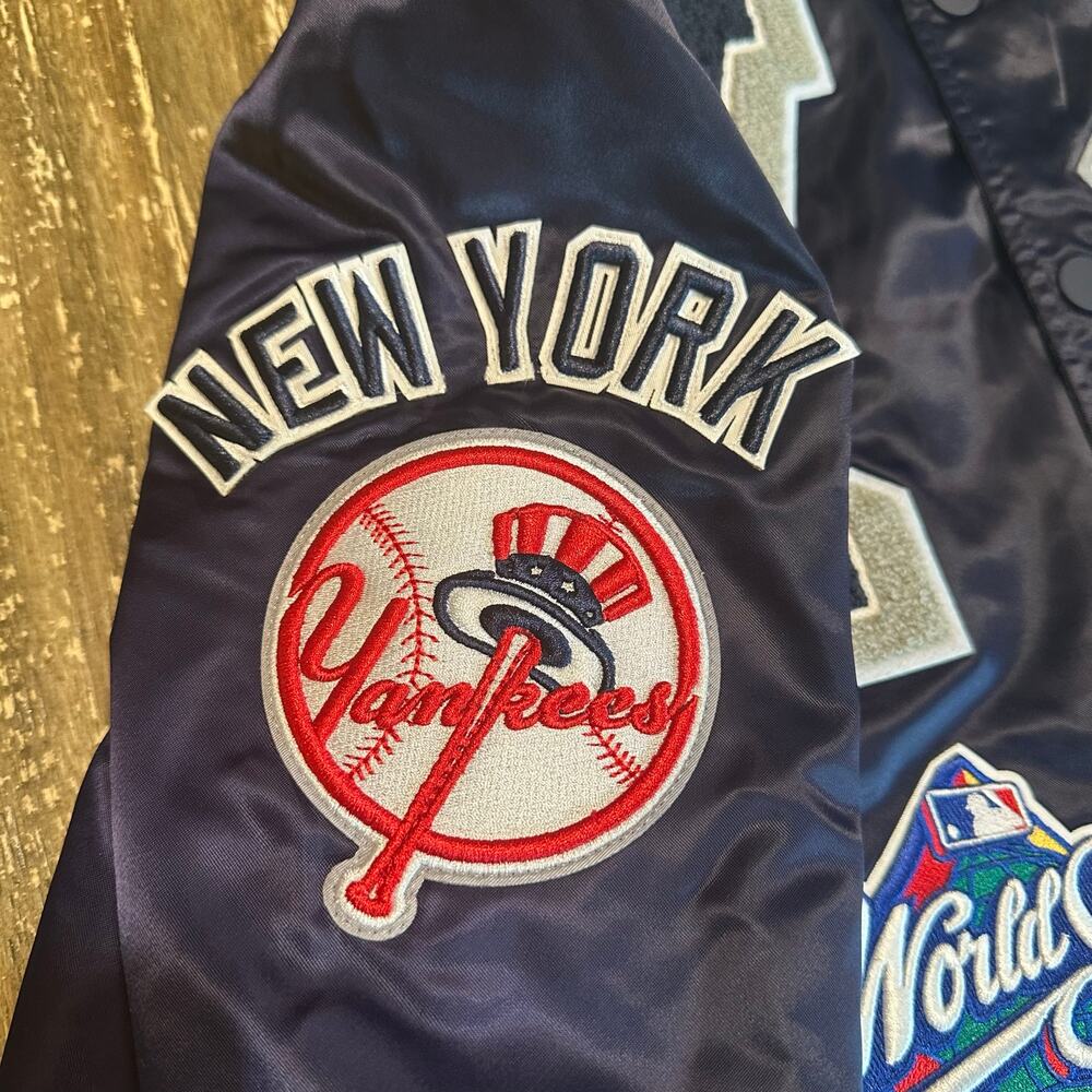 NWT Pro Standard New York Yankees World Series Patches Letterman Bomber Jacket S - Picture 7 of 16